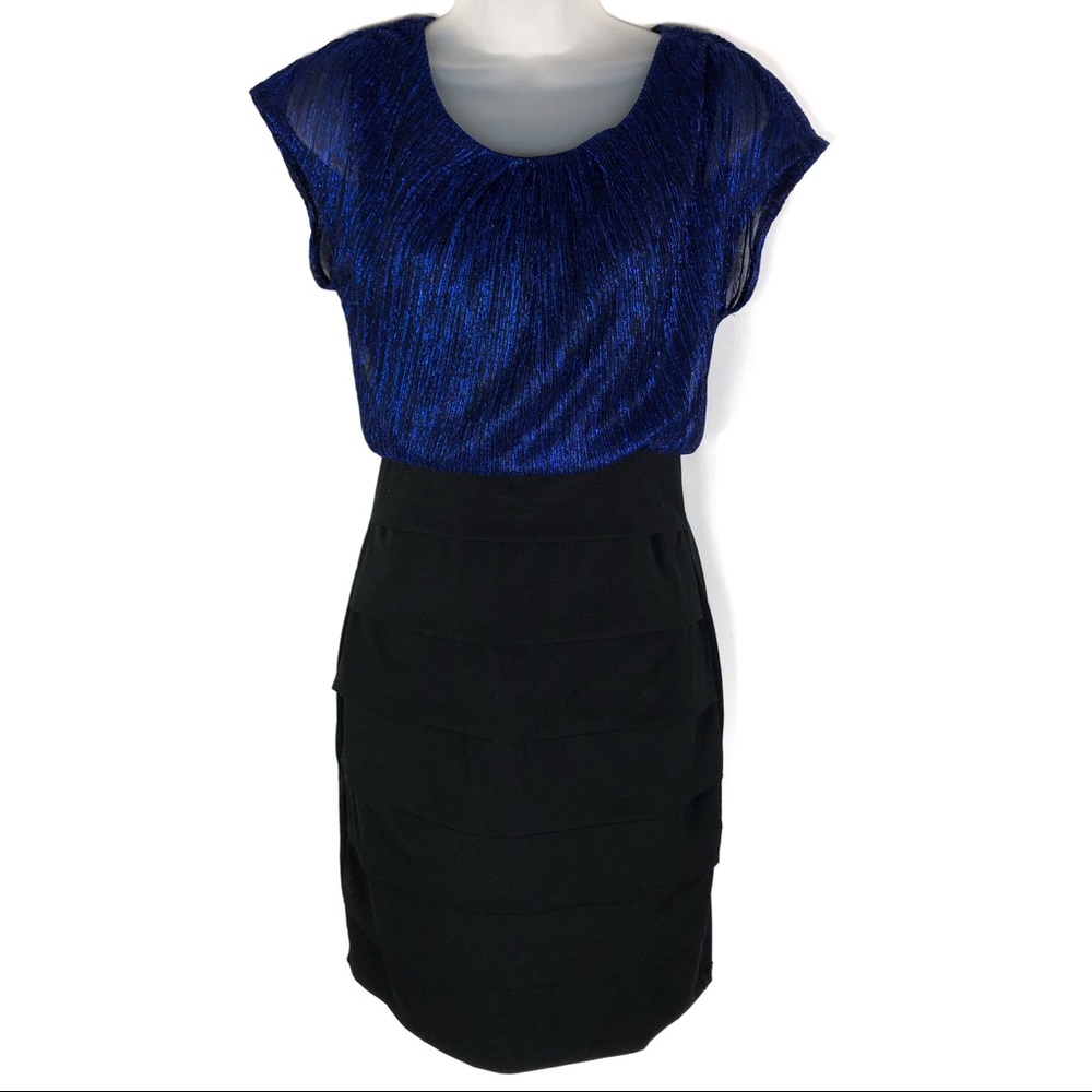 🌷ENFOCUS STUDIO Blue and Black Knee Length Dress